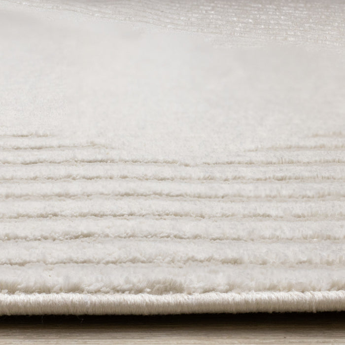 Hudson Modern Geometric Cream Beige Area Rug - 7'10\" x 10'6\"