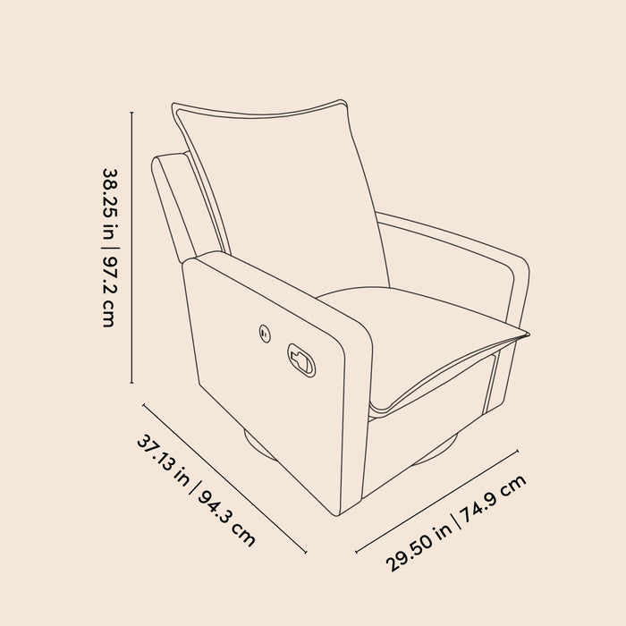 Storkcraft Timeless Recliner Glider - Ivory