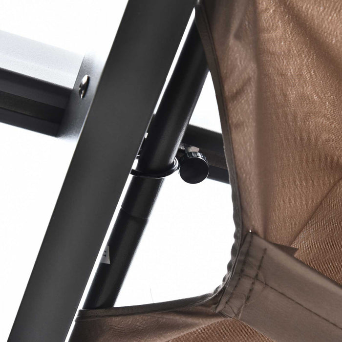 Outsunny 10' X 10' Outdoor Retractable Pergola Canopy, Aluminium Gazebo, Grape Trellis Sunshade Shelter For Backyard, Deck, Garden, Grey Frame