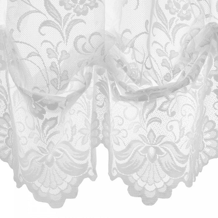 Habitat Limoges White Sheer Rod Pocket Balloon Curtain - 55 x 63