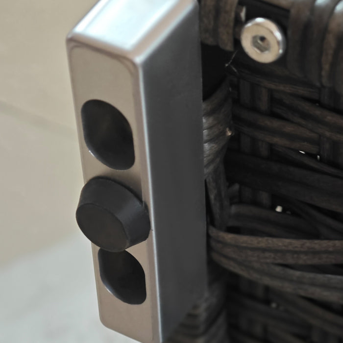 Outsunny Wicker Outdoor Storage Cabinet, Pool Towel Storage Cabinet, Grey