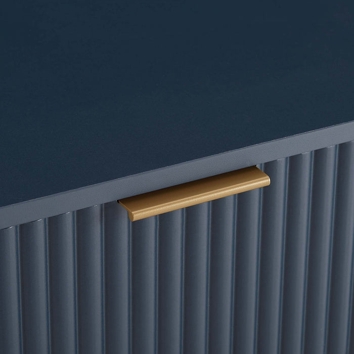 Dumbo Modern 35\" Fluted Dresser in Midnight Blue (3-Drawer)