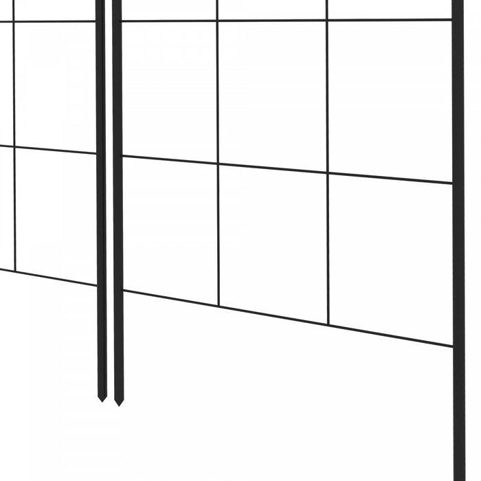 Outsunny 2 Pcs Garden Trellis For Climbing Plants, Outdoor Metal Trellis
