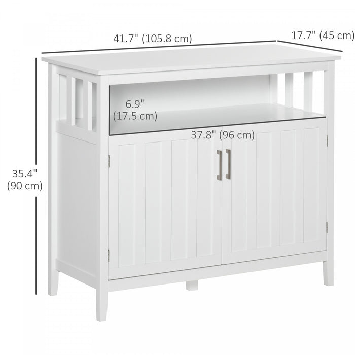 HOMCOM Sideboard Buffet Storage Cabinet Console Table with 2 Doors White
