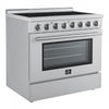 Forno Paolo 36 Inch Freestanding Electric Range, Stainless Steel, 5.44 cu.ft.- FFSEL6011-36 | Cuisiniere electrique Paolo 36 pouces, acier inoxydable, 5,44 pi³ - FFSEL6011-36