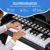 Costway 25 Keys Digital Piano with Music Stand,Teaching Mode,Lighted Keys, Adjustable Speed Black