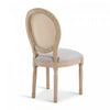 Ethan Solid Wood Rubberwood Dining Chair Set of 2 Pieces with Upholstered Seat,Beige | Ethan lot de 2 chaises de salle a manger en bois massif (hevea) avec assise rembourree, beige
