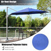 Costway 11ft Patio Offset Umbrella Cantilever Rotation Aluminum Tilt Cross Base Navy
