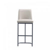 Serena Modern Metal Upholstered Barstool in Light Gray - Set of 2 Bar Stool | Tabouret de bar moderne en metal et tissu Serena, gris clair - Lot de 2