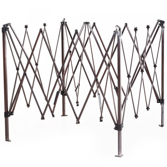 Outsunny 11' X 11' Pop Up Canopy, Outdoor Canopy Shelter Event Tent With 2-tier Soft Top, Removable Zipper Netting, And Storage Bag, For Patio, Backyard, Garden, Khaki