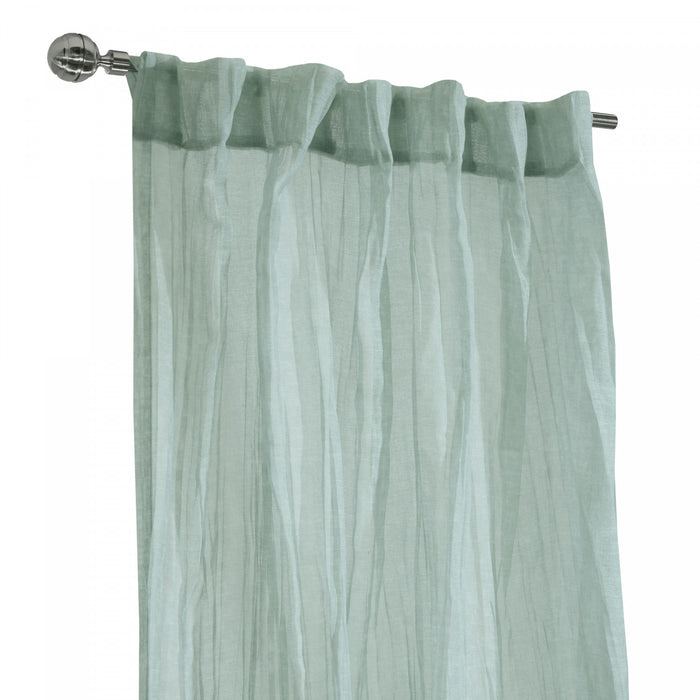 Habitat Paloma White Sheer Dual Header Curtain Panel - 52 x 63
