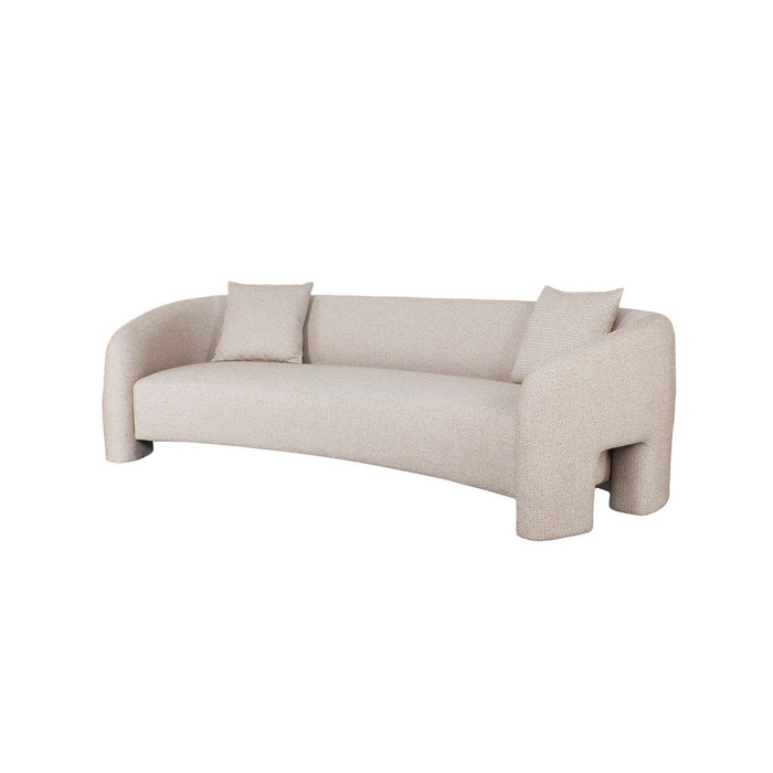 Sylvia Modern Glam 104\" Tweed Loveseat in Gold Dust