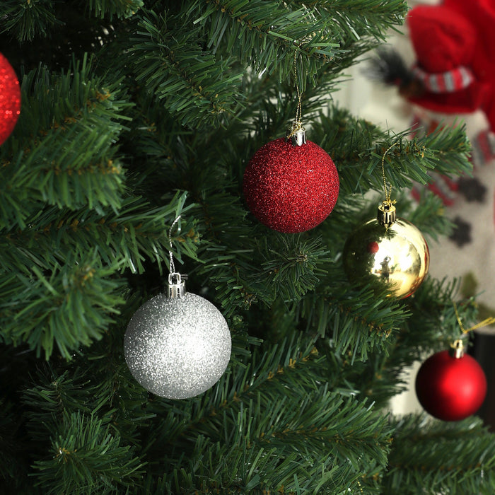 Homcom 9ft Artificial Christmas Tree With Auto Open, Steel Base, Green