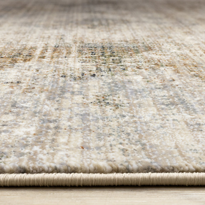 Sydney Beige Grey Cream Distressed Area Rug - 5'3\" x 7'10\"