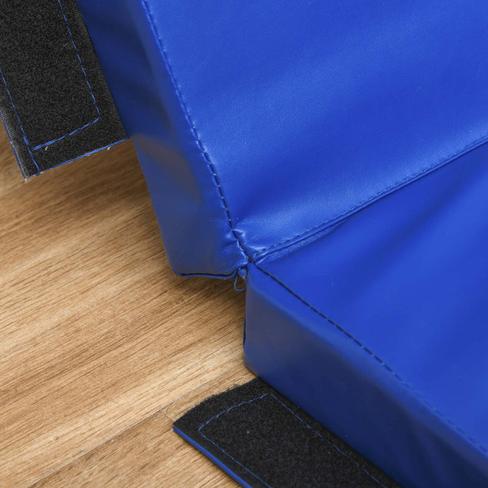 Soozier 4'x10'x2'' Folding Gymnastics Tumbling Mat, Exercise Mat With Carrying Handles For Yoga, Mma, Martial Arts, Stretching, Core Workouts, Dark Blue