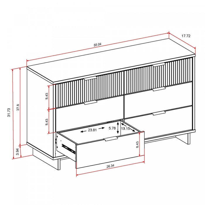 Granville Modern 3-Piece Dresser Set in Black
