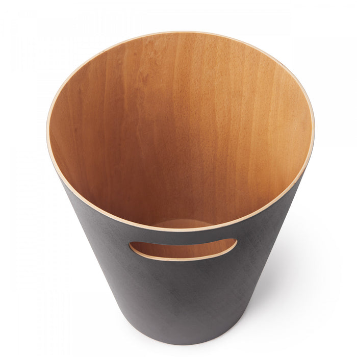 Umbra Woodrow Garbage Bin Trash Can - Charcoal
