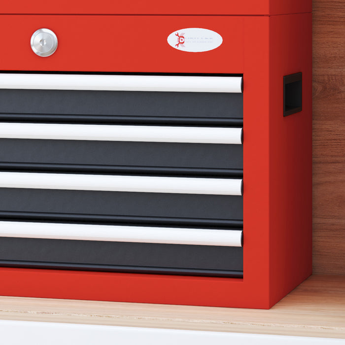 Durhand 4 Drawer Tool Box With Latch And Keys For Garage Warehouse
