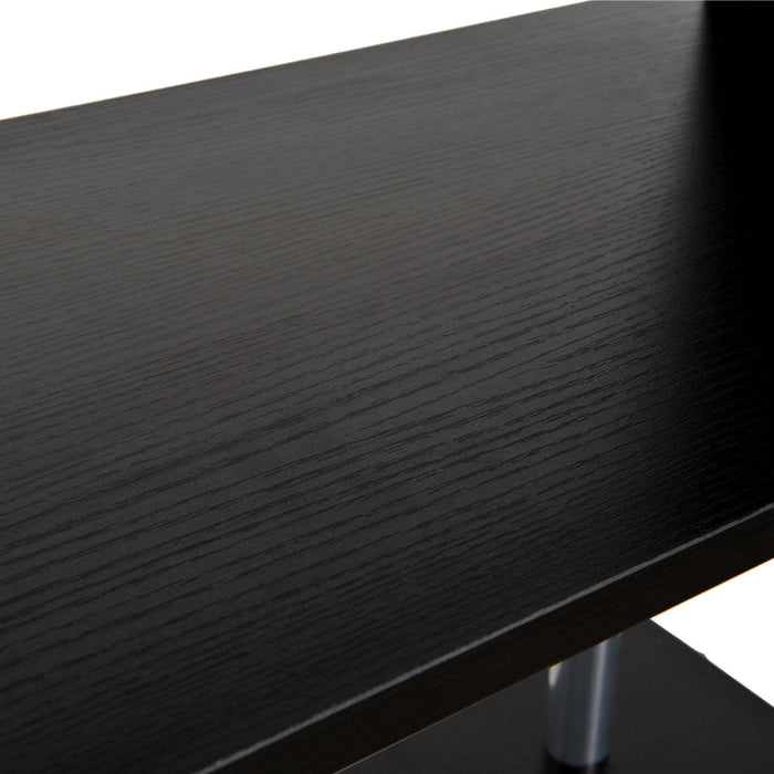 HOMCOM 5-Tiers Bookcase Z-Shape Storage Bookshelf Display with Metal Frame