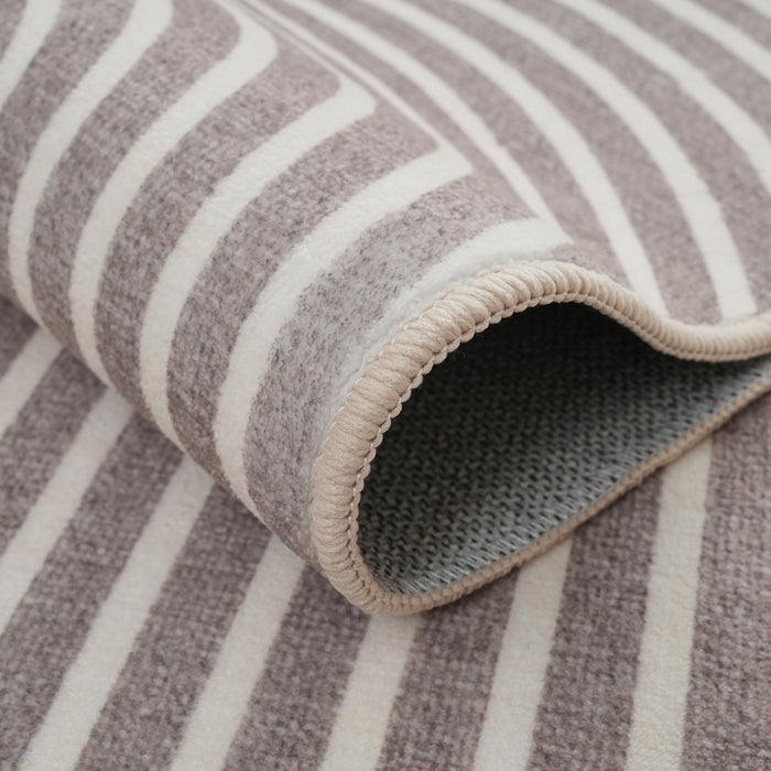 Aqua Pista Washable Non-slip Low Pile Area Rug 5'x7'