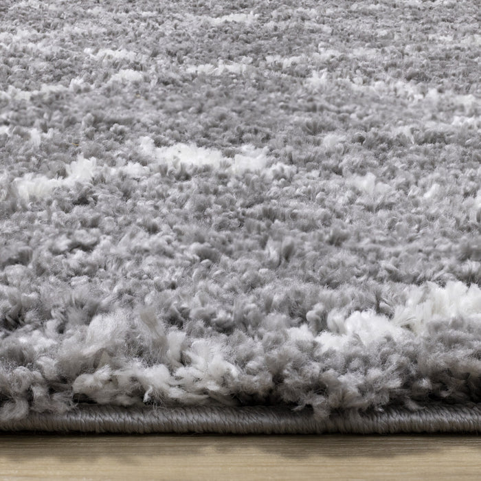 Taylor Grey Cream Rustic Diamond Rug, 5'3\" x 7'7\" Indoor Area Rug