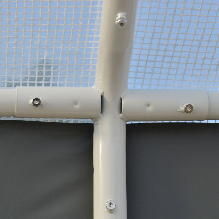 Outsunny 20' X 10' X 9' Walk-in Greenhouse With Roll Up Doors & 6 Windows Plant Growth Warm House Outdoor, Pe Cover, White