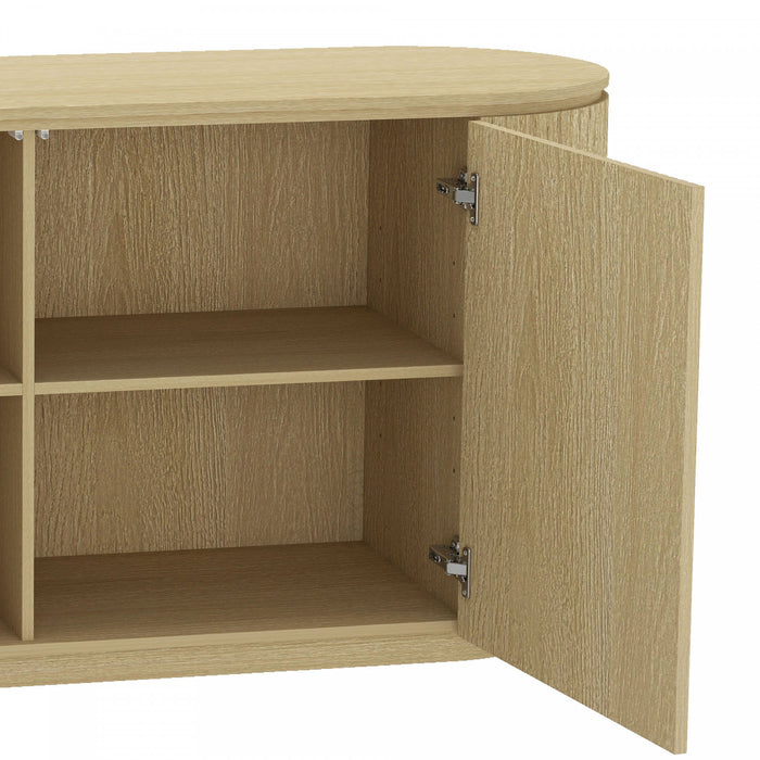 Olivia Manhattan Modern 60\" Sideboard in Natural Oak