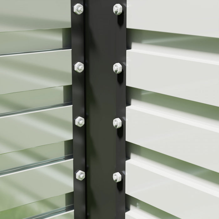 Outsunny Galvanized Raised Garden Bed, 8' x 4' x 2' Planter Box, Dark Grey