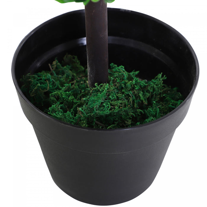 Outsunny Artificial Boxwood Topiary Tree Set of 2, Faux Boxwood Ball Tree