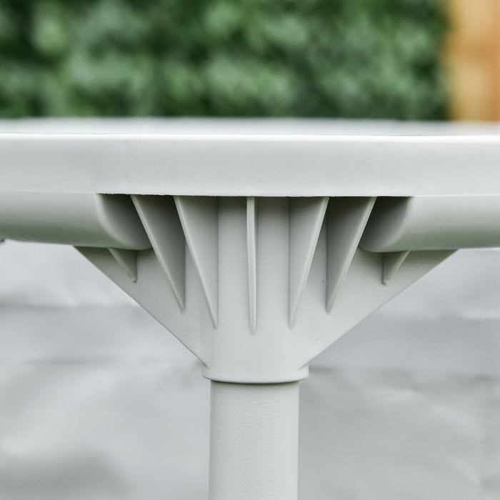 Outsunny 8.3’ X 5’ X 26” Frame Above Ground Swimming Pool Set, Grey