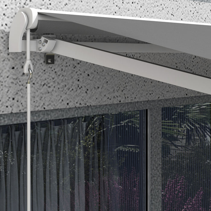 Outsunny 10' X 8' Electric Retractable Awning W/ Remote Controller, Grey