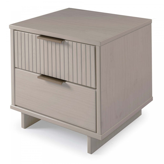 Granville Modern 18\" Nightstand in Light Gray (2-Drawer) - Set of 2
