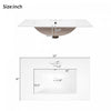Savannah 30 Inch Bathroom Vanity with Ceramic Sink and Spacious Storage Cabinet, White | Savannah Meuble de salle de bain 30 pouces avec vasque en ceramique et armoire de rangement spacieux, Blanc