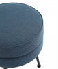 Bailey Mid-Century Modern Upholstered Accent Ottoman in Blue - Set of 2 | Lot de 2 poufs d’appoint Bailey style milieu du siecle moderne, rembourres, bleu