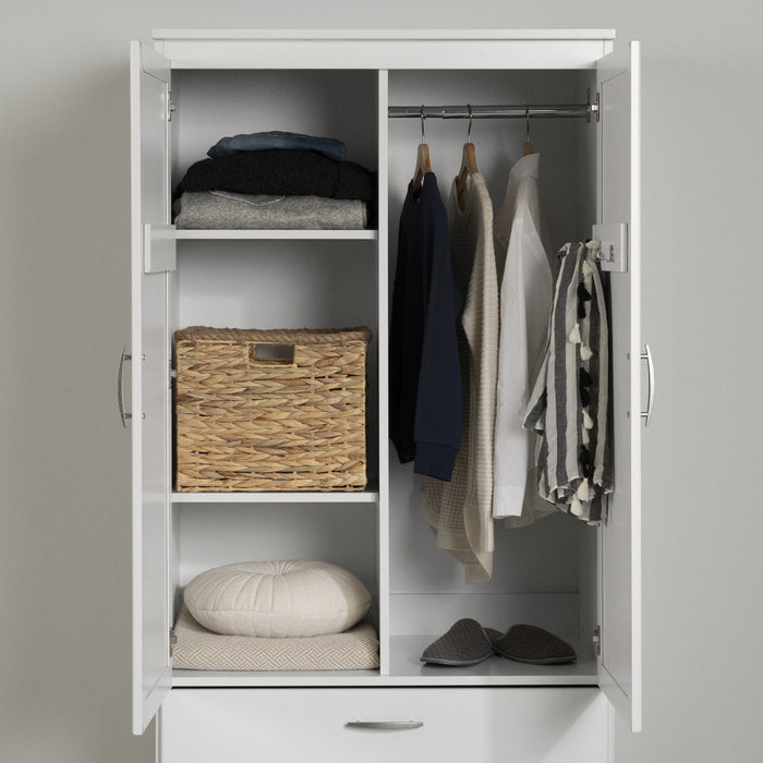 Acapella Wardrobe Armoire Pure White - South Shore Accent Cabinet
