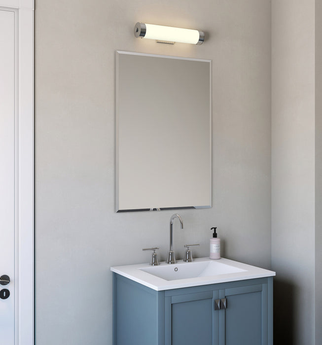 Dovetail 24 Inch Frameless Rectangular Mirror In Chrome