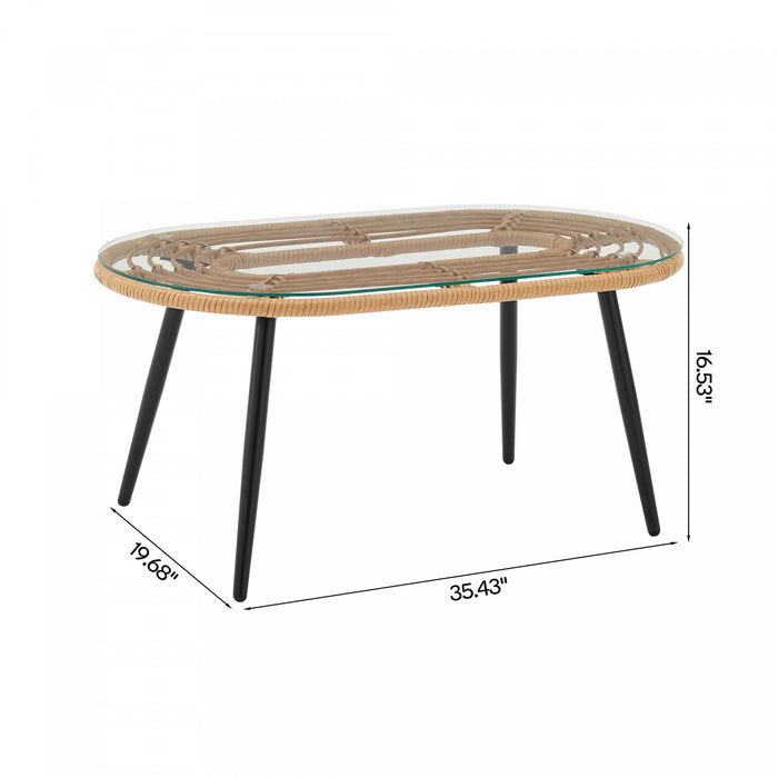 Pine Modern 4-Piece Conversation Set in Gray Patio Seating Package