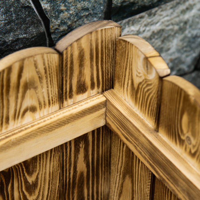 Outsunny 40\" X 16\" X 12\" Raised Garden Bed, Raised Planter Box, Wooden Planter Raised Bed With Drainage Holes, Carbonized Natural