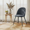 HOMCOM Set of 4 Modern Dining Chairs for Living Room, Dark Grey