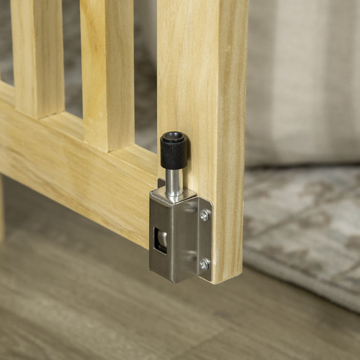 Pawhut Wooden Dog Crate Furniture With Drawer Bowl Storage, Dog Kennel End Table With Cushion For Small Dogs Indoor Use, Natural