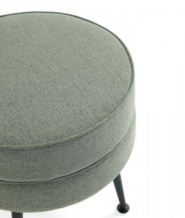 Bailey Mid-Century Modern Upholstered Accent Ottoman in Sage Green - Set of 2