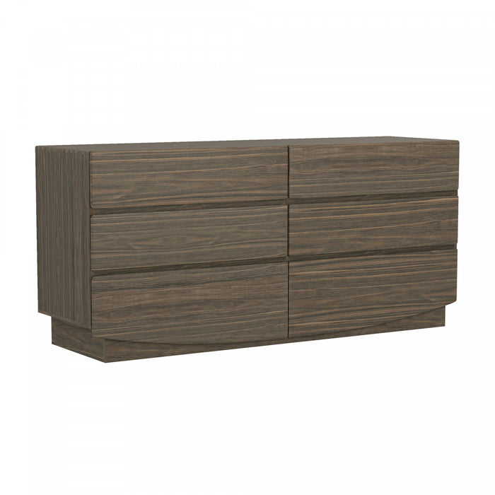 Ardea Contemporary 72\" Dresser in Walnut (6-Drawer)