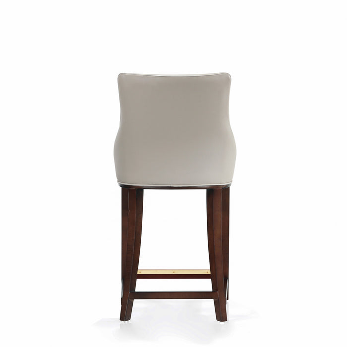 Shubert Modern Wood Upholstered Counter Stool in Light Gray - Set of 3