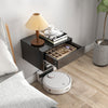 HOMCOM Floating Bedside Tables Set of 2, Wall-Mounted Nightstand Black