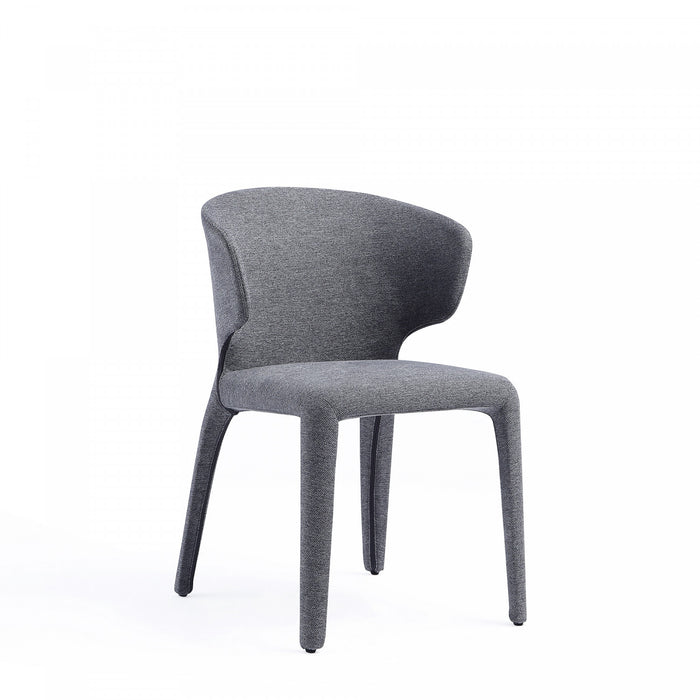Conrad Mid-Century Modern Upholstered Dining Chair in Gray - Set of 4