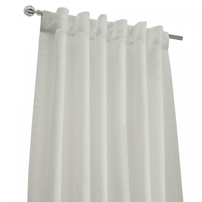Habitat Sierra White Light Filtering Dual Header Curtain Panel - 52 x 63