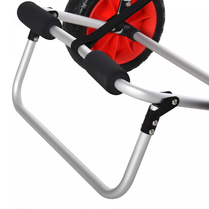 Soozier 198lbs Kayak Cart, Foldable Kayak Carrier Transport Trailer, Silver