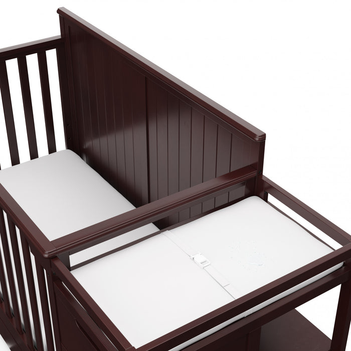 Graco Hadley 5-in-1 Convertible Crib and Changer with Drawer - Espresso
