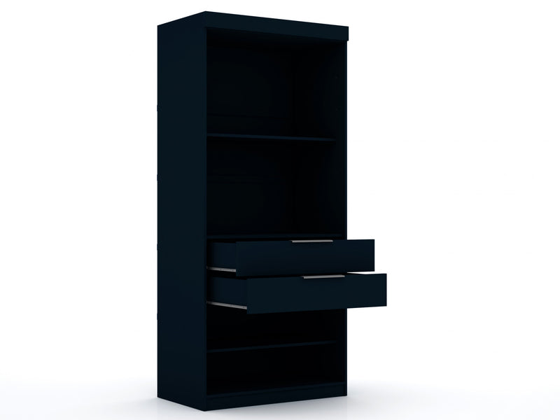 Mulberry Contemporary Modern 36\" Wardrobe Closet in Midnight Blue