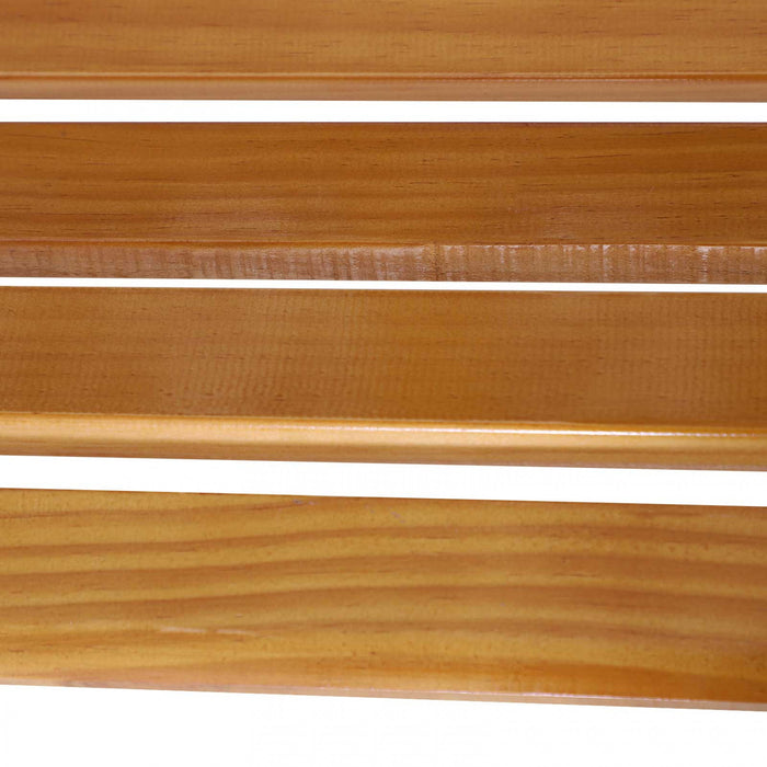 Outsunny 50\" Garden Bench Porch Park Chair Cast Iron Hardwood